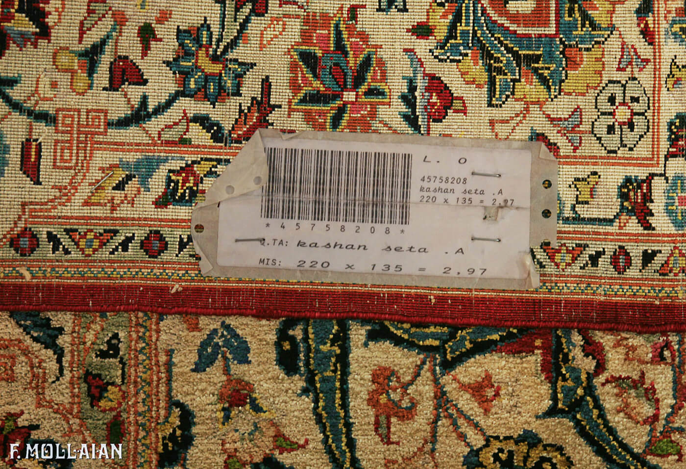 Paire de Tapis Antique Kashan Soie « Forutan » n°:51755568